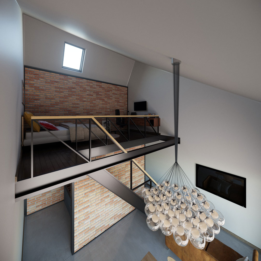 El Condominio de Juan Pablo — escalera loft