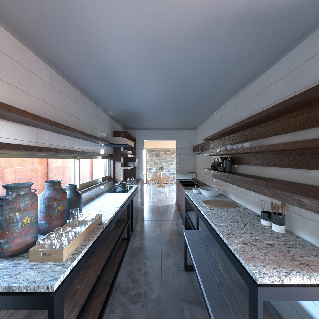 La Casa de Pame — interior cocina