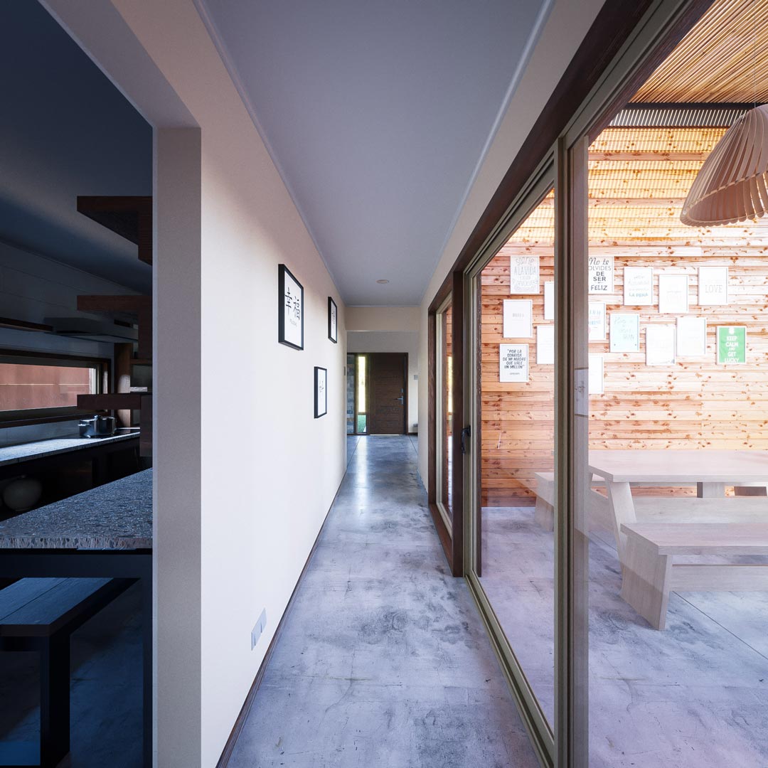 La Casa de Pame — pasillo terraza