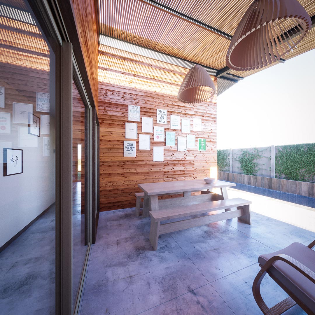 La Casa de Pame — terraza cubierta