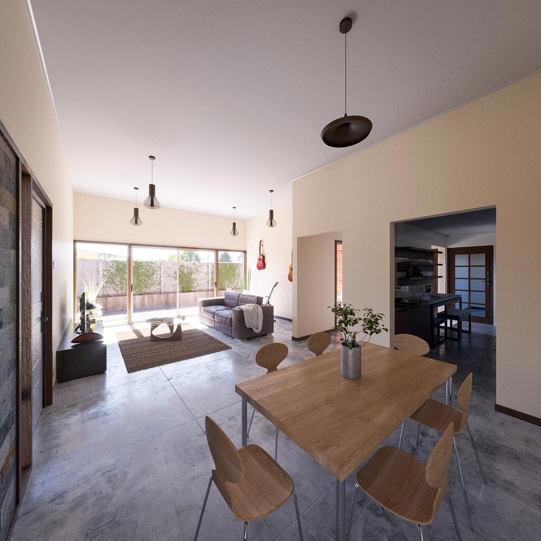 La Casa de Pame — comedor living