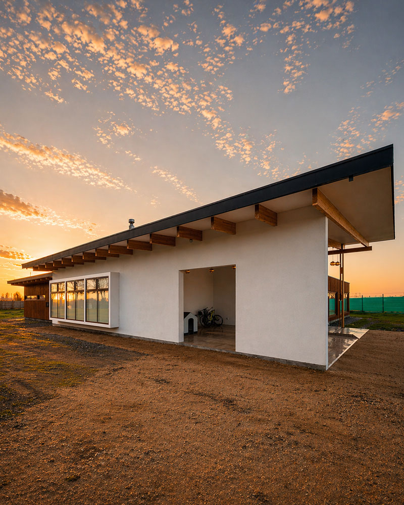 La Casa de Evelin — vivienda saludable sustentable por Tres9, Rauco
