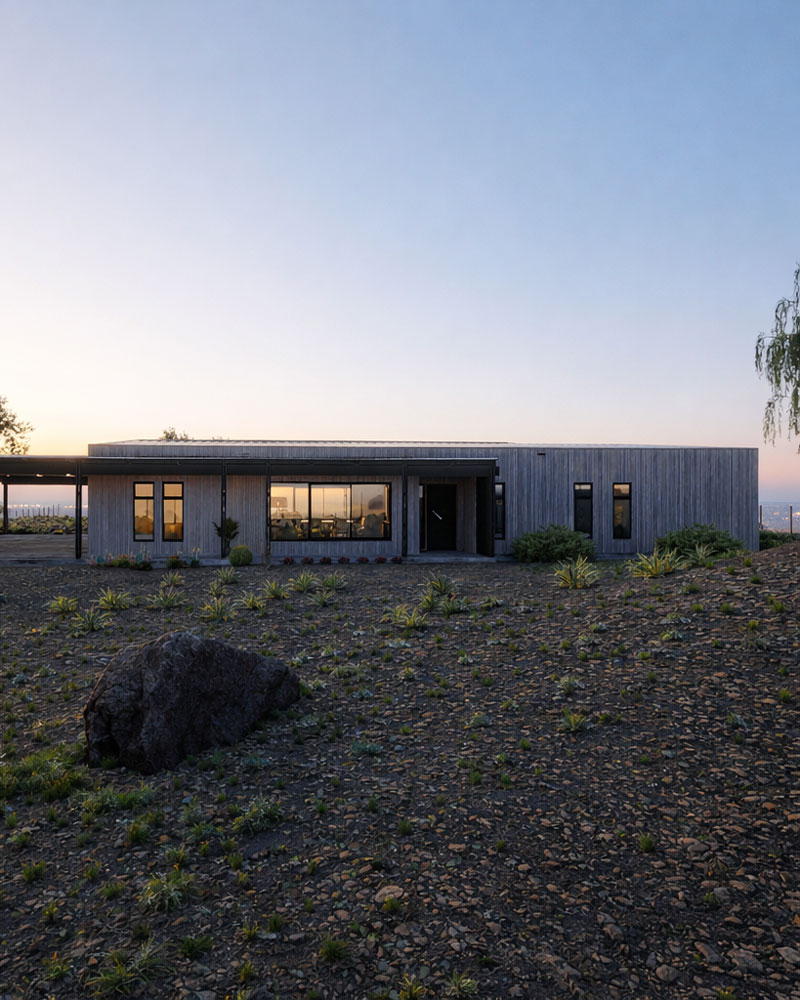 La Casa de Claudio — vivienda bioclimática en Curicó por Tres9